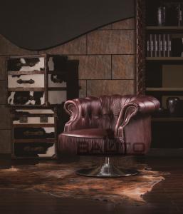 Quality antique club leather swivel sofa furniture,#K609 wholesale