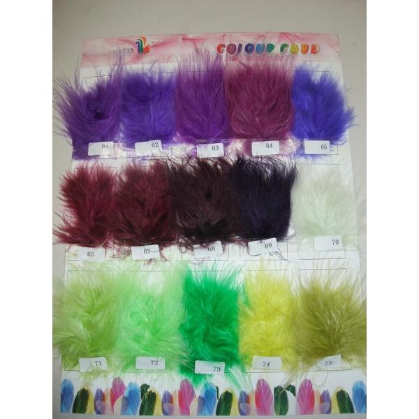 Dyed Pattern Black Satin Hackle Feather Fringe Trim for Party Decoration 4-6inch