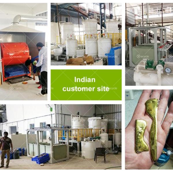 Working Capacity 200-1000kg/h Phone Board Gold Refining Equipment for PCB Gold Recycle