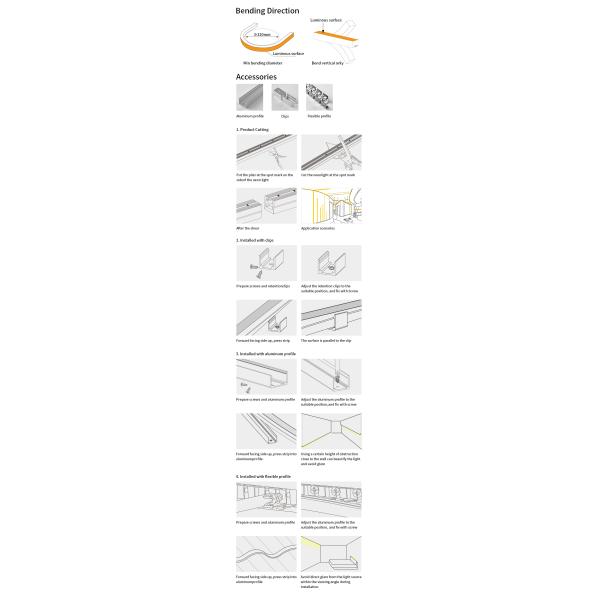 Full Black Neon Flex LED Strip 16*16 LED Neon Flex Warm White IP67 Waterproof