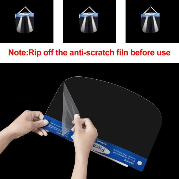Anti Fog Disposable Face Shield , 32*22cm Medical Face Shield Single Use