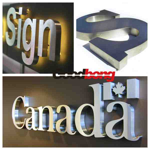 Custom waterproof Mirror Polished Stainless Steel Metal Letter Sign