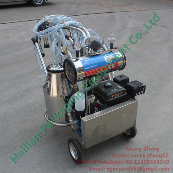 Low Noise Gasoline Mobile Milking Machine Farm Milking Equipment