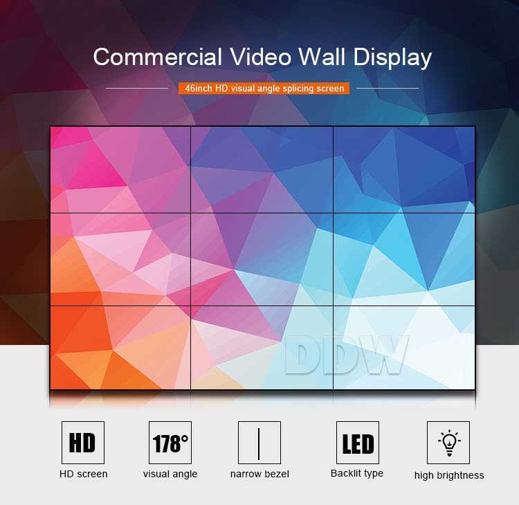 Meeting Room 46 Seamless Video Wall , Multi Interface 3.5mm HDMI Video Wall