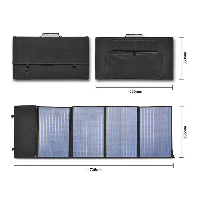 156.75mmx156.75mm Cell Size Foldable Solar Panel With CE/FCC/ROHS/PET Certificate