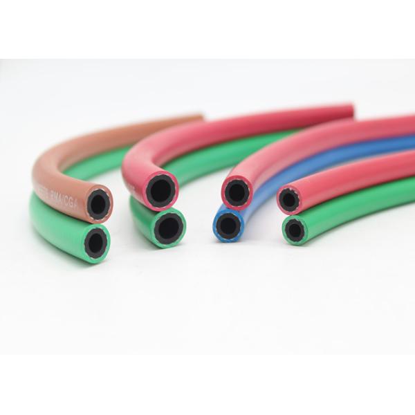 EPDM Rubber Oxy / Acet Twin Welding Hose With Fittings Red And Blue