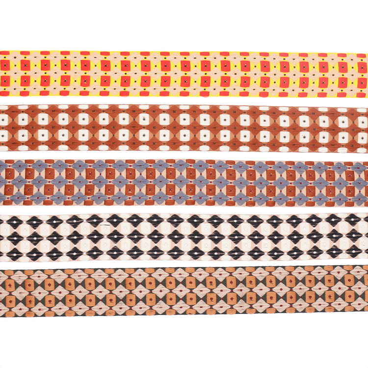 4cm Multi Coloured Dots Polyester Jacquard Ribbon Trim