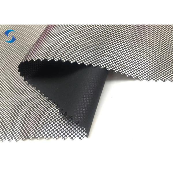 China Plain Dyed 55gsm 210T Polyester Taffeta Fabric Silver Coated on sale