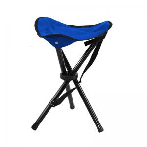 China 38CM Stainless Steel Camping Outdoor Chairs Portable Fishing Three Leg Folding Chair on sale
