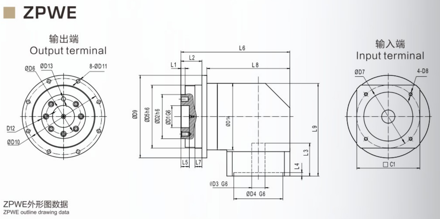 right angle flange planetary speed reducer