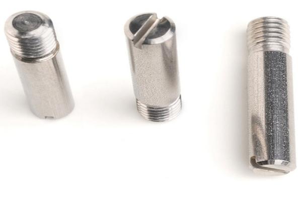 Cheap Wear Resistant Stainless Steel Fasteners / Slotted Headless Screw With Shank for sale