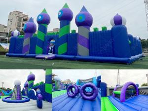 Quality 30x30m Big Bounce Amusement Park Inflatable Theme Park Bounce House Play Area Game wholesale