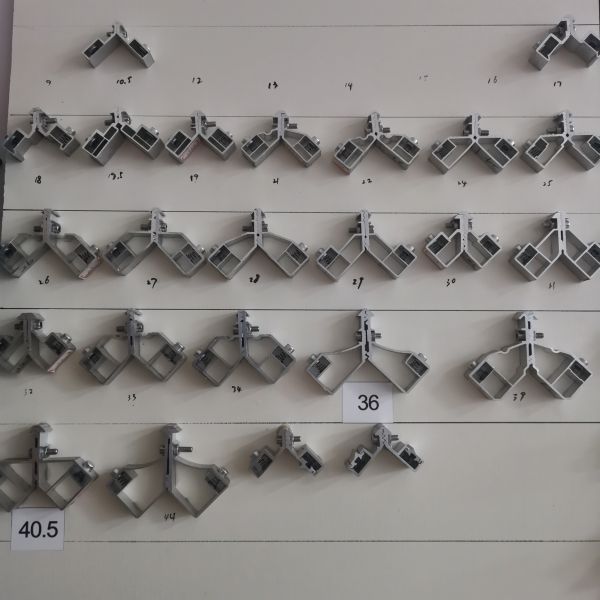 Original Color 36*46.5 Aluminum Profile Corner Connection for Windows with Screw Installation