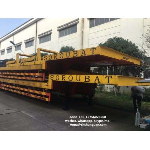 Quality Heavy Duty Used Truck Trailers , Lowboy Low Bed Semi Second Hand Truck Trailers wholesale