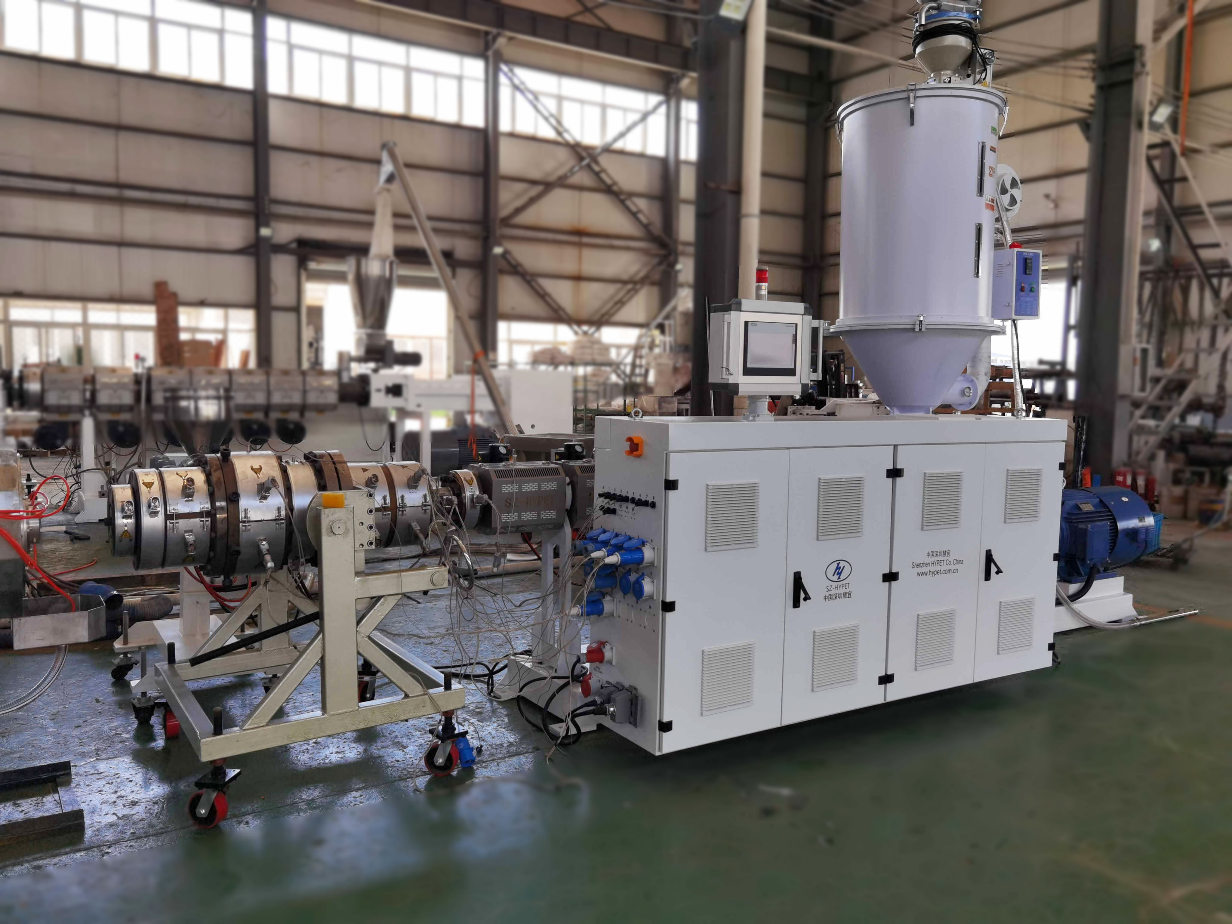 Shenzhen HYPET High Efficient Single Screw Extruder For PPR Pipe Extrusion Line