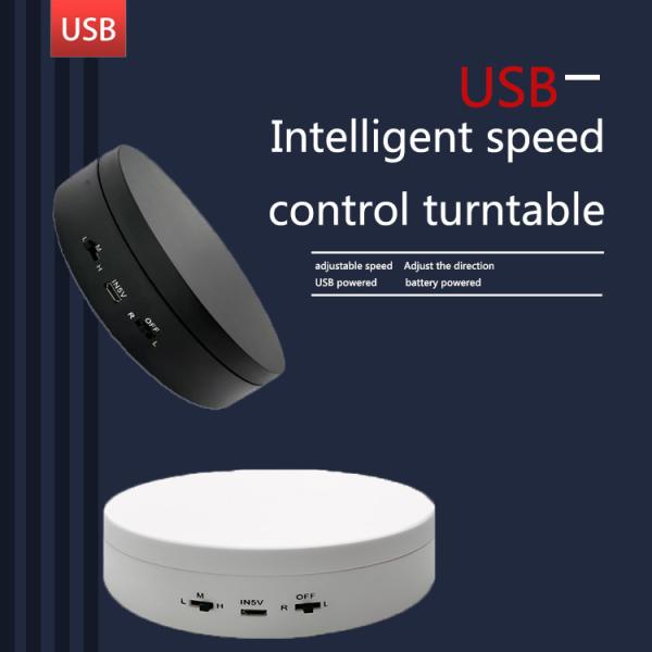 Frosted Elegance Rotating Display Platform Motorized Rotating Display Stand