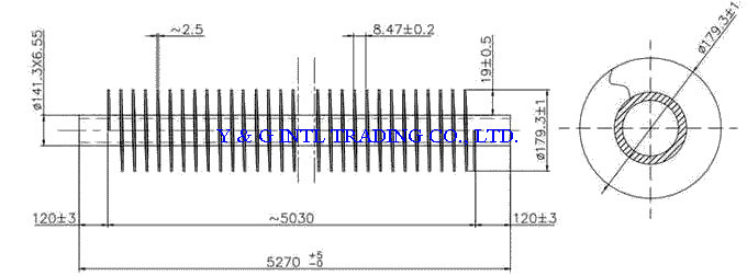 Simple Installation Finned Tube Smooth Internal With Small Flow Resistance