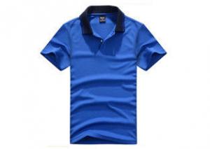 China Knitted Embroidered Men's Work Polo Shirts , Short Sleeve Plain Women's Polo Shirts on sale