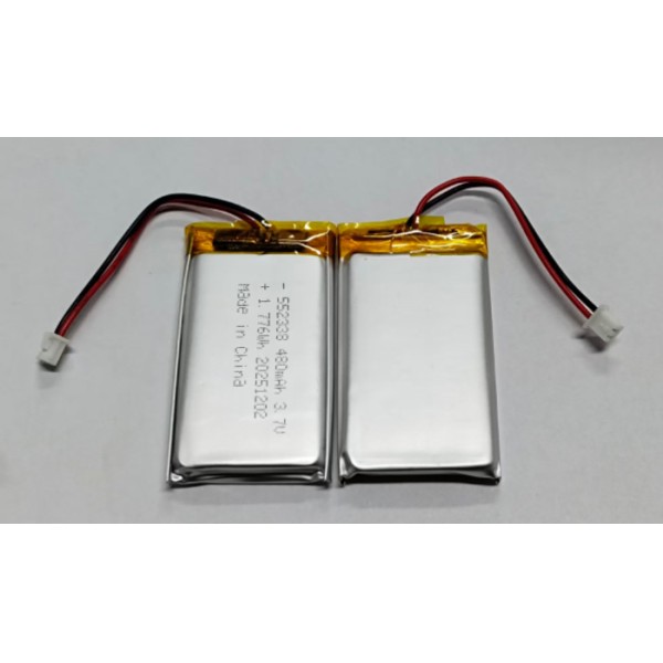 Rechargeable Li Polymer Battery 552338 3.7V 480mAh with Battery Directive for Consumer Electronics