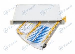 China 19 Inch 1U 24 Port Fiber Optic Patch Panel Wall Mounted Cold Rolling Steel Material on sale