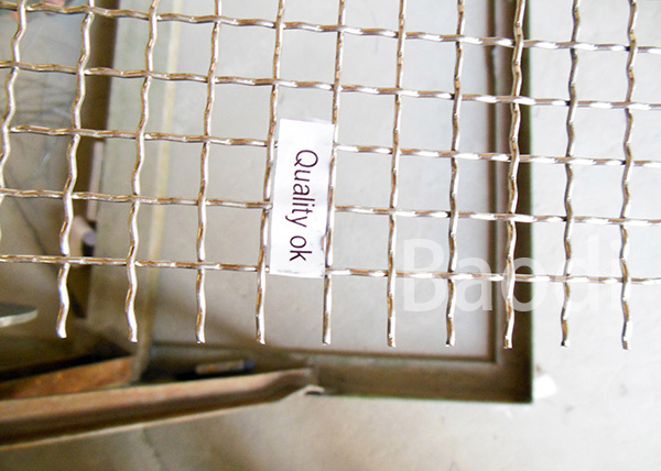 Stainless Steel Woven Wire Mesh Rolls , Square Pattern Woven Wire Mesh Panels