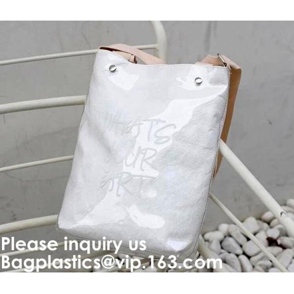 DuPont Paper Bags Shopping Bag,Custom LOGO Tyvek Washable Tearproof Paper Tote Shopping Bag, Bagease, Bagplastics, Pak