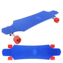Wholesale 36 inch complete plastic longboard skate board with PU wheels