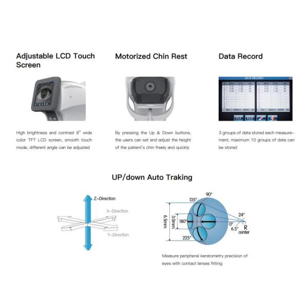 Clinical Ophthalmology Equipment Digital Optometry Eye Testing Auto Ref Keratometer