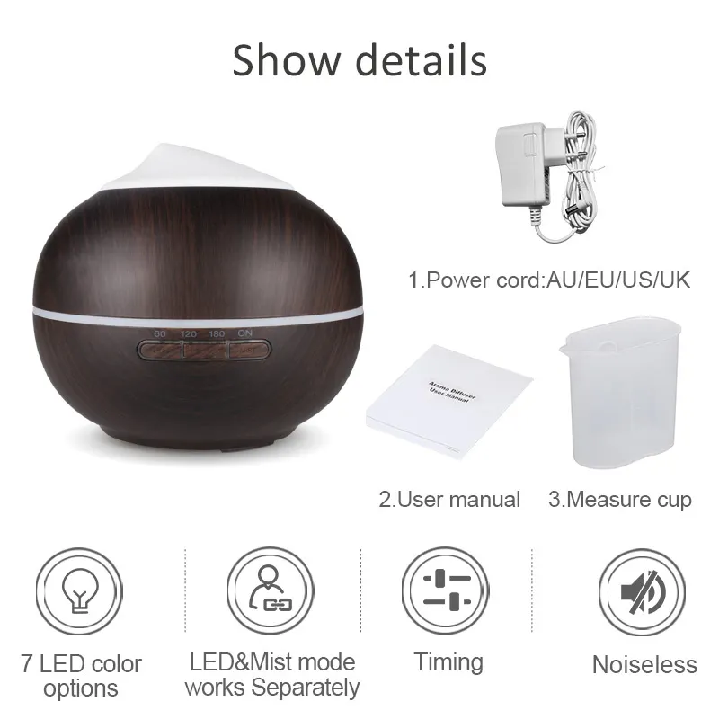 Perfume Air Freshener Wall Plug 200ml Wood Grain Aromatherapy Essential Oil Diffuser Air Scent Diffuser Machine for Home