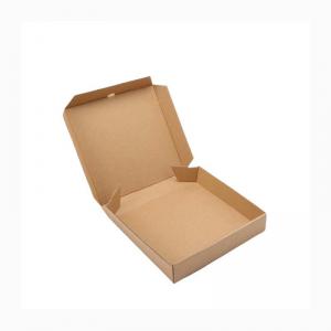 China Square Brown Food Container Paper Box Corrugated Paper Material For Pizza on sale