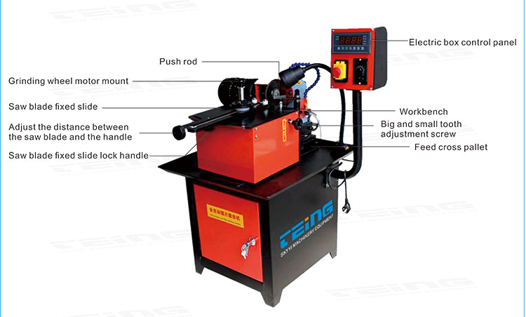 Wood Manual Hand Circular Saw Blade Sharpener Grinder Machine with and 3-30mm Tooth Pitch