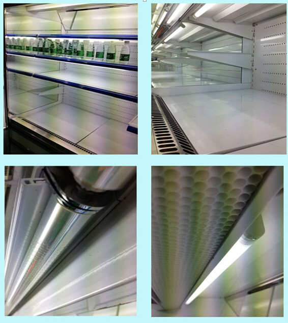 Commercial Open Display Refrigerator For Supermarket With Customized Size