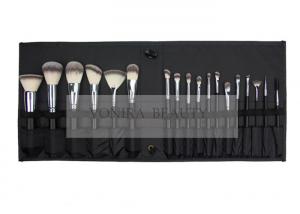 China Professional Synthetic Makeup Brushes Kit 18pcs With Black Roll Bag on sale