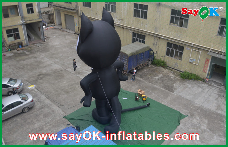 Giant 6m Cartoon Inflatable Cat Commerical Advertising For Outdoor