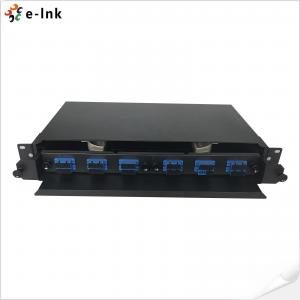 Quality 19 Inch FPP Rack Mount Fiber Patch Panel Drawer Type 12-144 Ports With SC Adapter wholesale