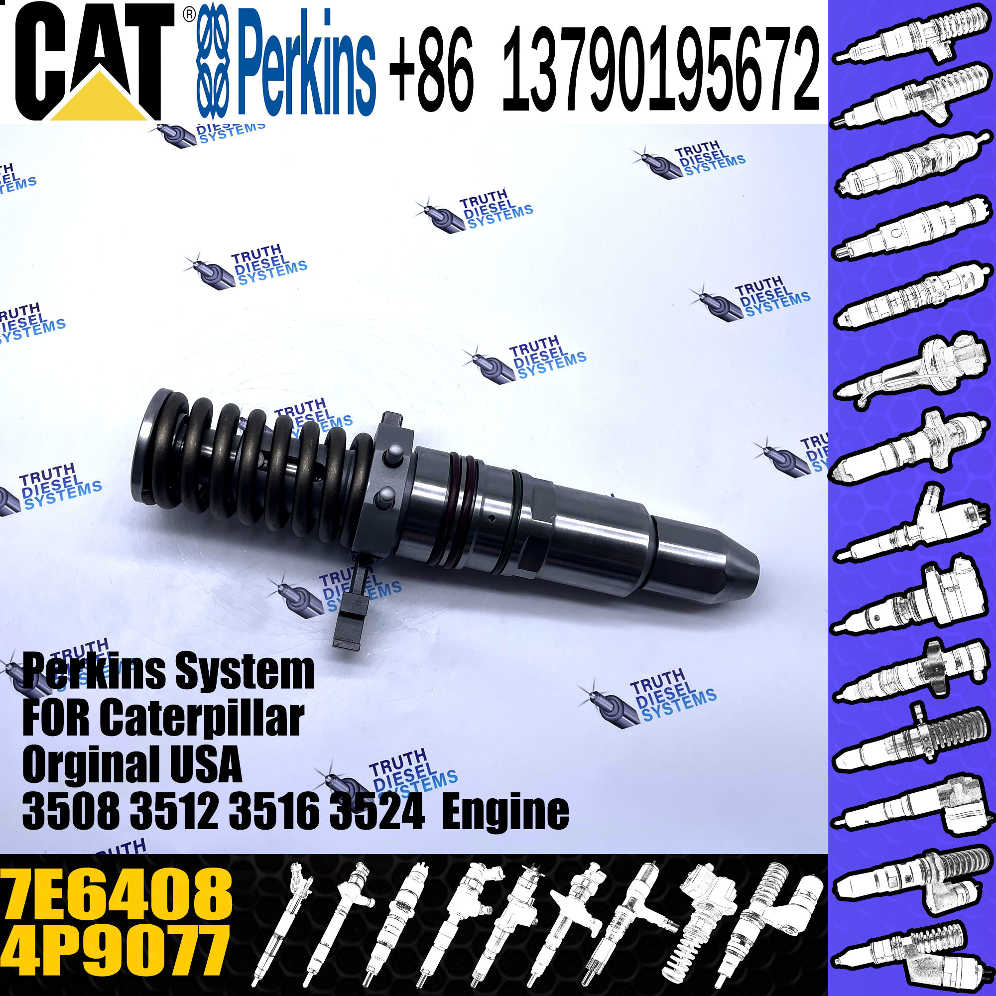 3508 3512 3516 3524 fuel injector 4P-9077 0R-2925 4P-9075 4P-9076 4P-9077 9Y3773 0R-2923 0R-2412 7C4184 7C4174 7C2239