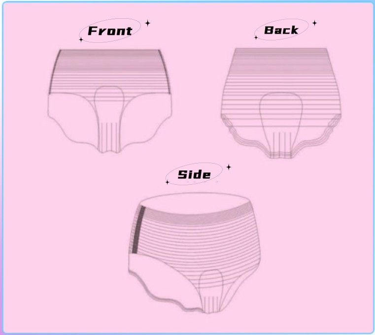 3 Years Shelf Life Menstrual Panties with Non Woven Fabric and Comfortable Design