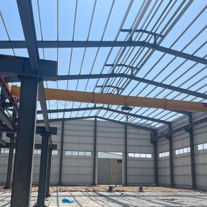 Industrial Steel Structure Showroom , Prefabricated Steel Buildings Warehouse