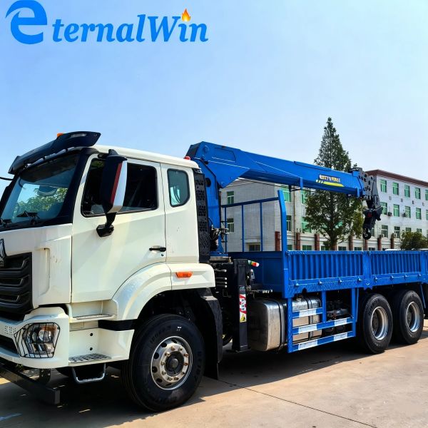 Straight arm truck mounted crane Telescopic boom truck crane Mobile crane truck