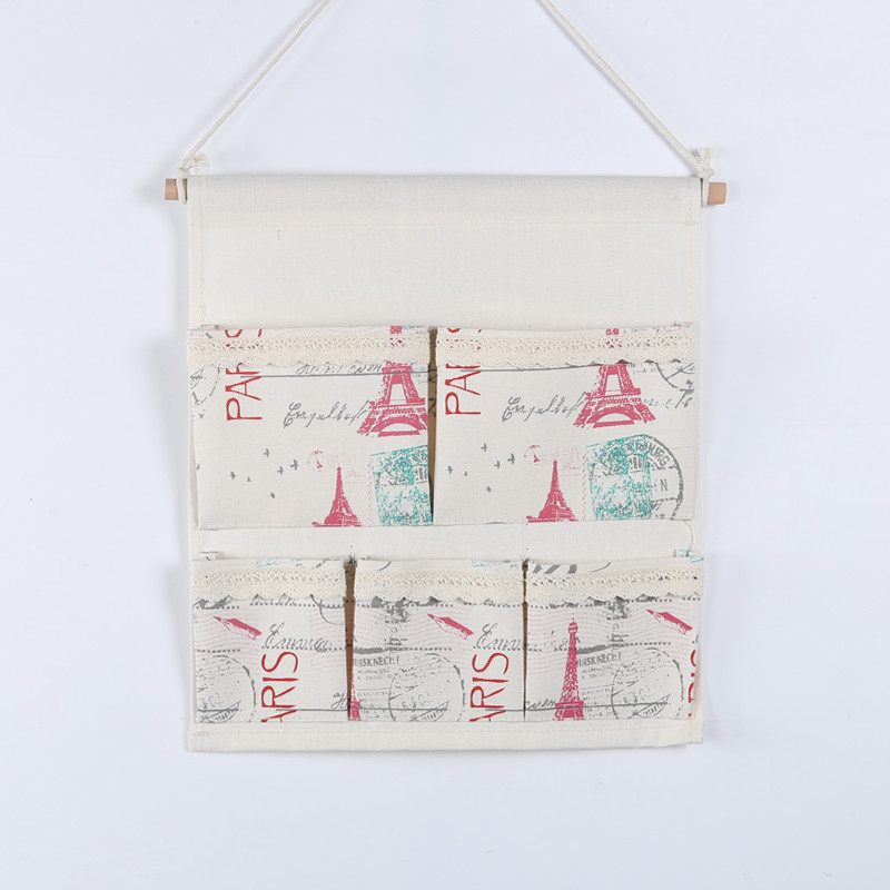 Puting hanging storage bag pockets organizer door wall chest holder customized red green dot