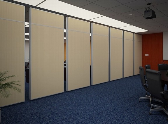 Operable Wooden Acoustic Partition Wall For School , Classroom and Hotel