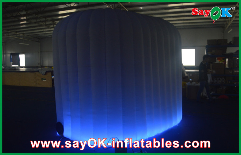 Inflatable Led Photo Booth Indoor Inflatable Photobooth , Custom Made White Inflatable Cube Tent