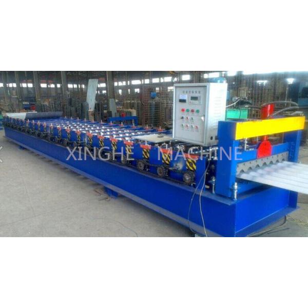Red Color Cold Roll Forming Machines / Roof Forming Machine With Manual Decoiler