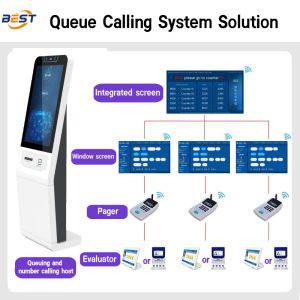 Wireless Paging Calling Queue Management Ticket Dispenser With Timer Camera