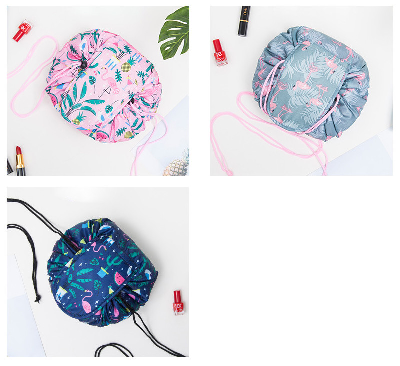 L48*H48CM Polyester Drawstring Makeup Bag For Travel