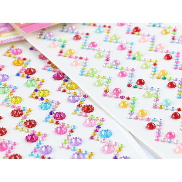 3D Acrylic Self Adhesive Stickers for kids diy craft and Decal Mobile Scrapbooking diamond pearl gem drill stickers OEM