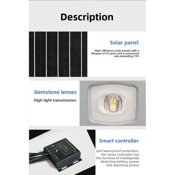 Solar Street Lights Providing Ultra Bright High Power LED Lighting and Easy Manual Control for Various Illumination Needs