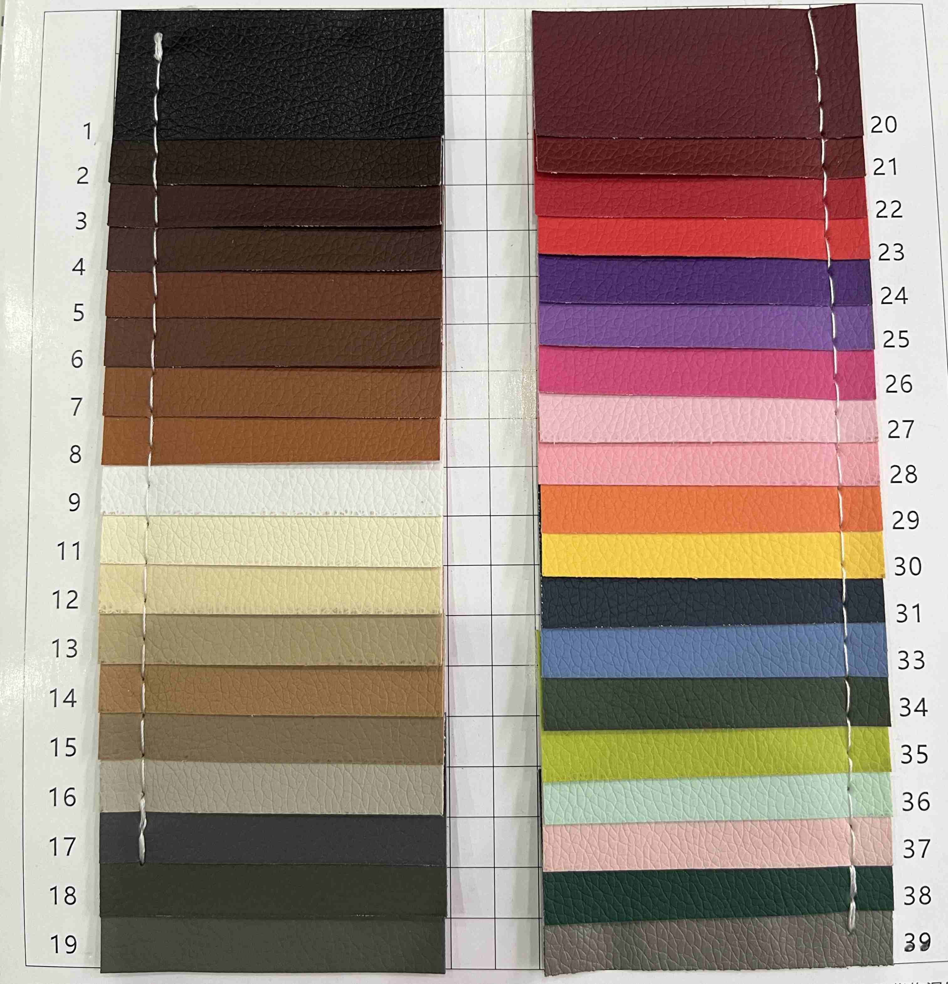 Soft Cover Furniture Faux Synthetic Leather PVC Fabric Lychee Texture