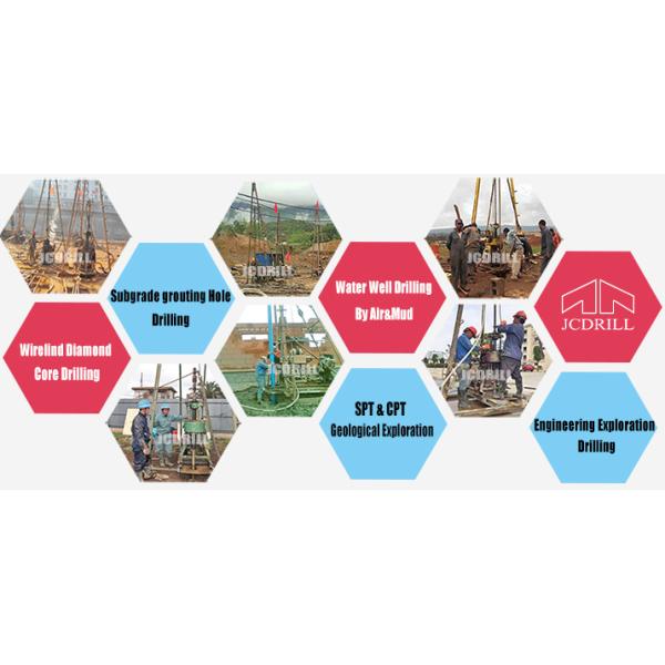 Hydraulic Mud 100rpm Rotary Water Well Drilling Rig For Rock