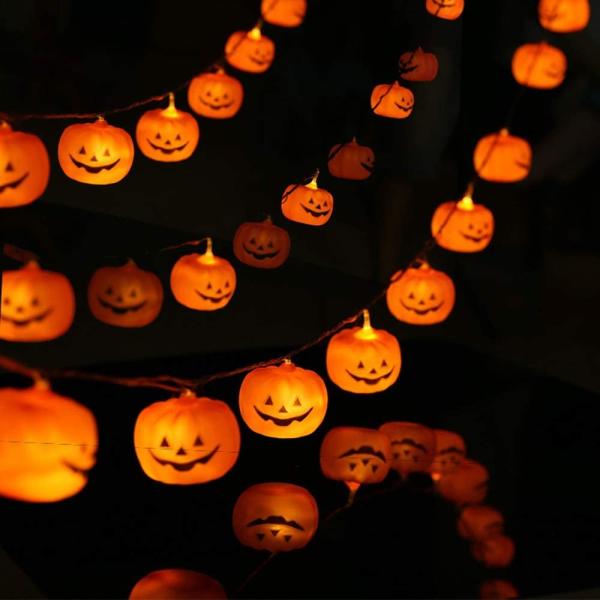 Cheap Halloween Pumpkin Lanterns String Lights for Holiday Decorations Hanging Pumpkin Lanterns Indoor&Outdoor for Bedroom Patio Room for sale